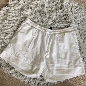 Adidas white workout shorts
